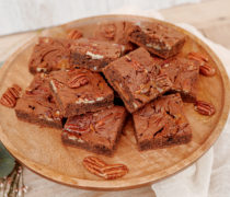 Brownie karamel pekanový orech 8